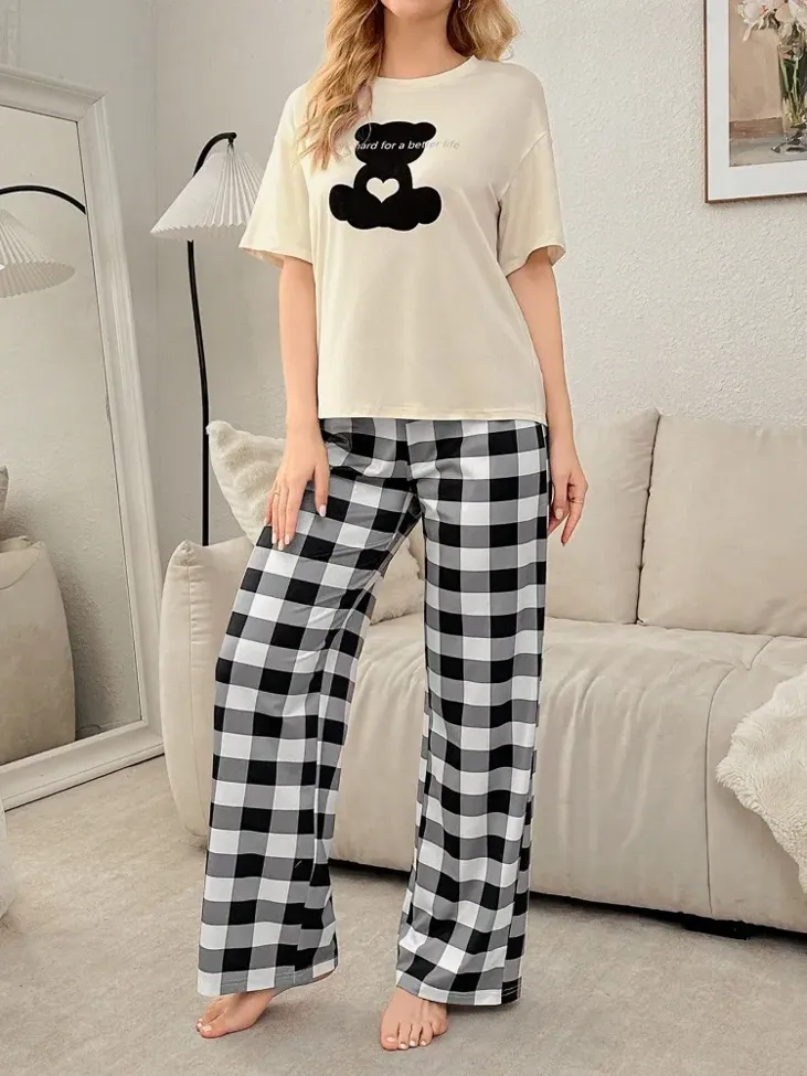 Loose Fit Multi Check Coord Set - Image 1