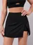 Black High Rise Wrap Micro Mini Skort
