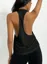 Black Geometric Cutout Top