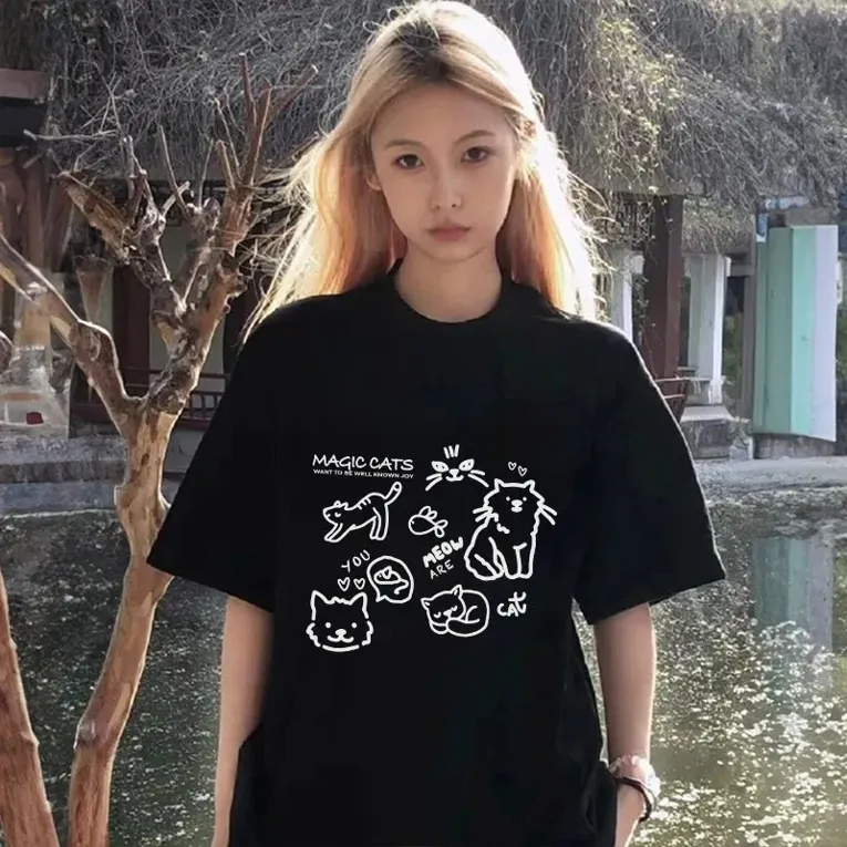 Black Graphic Crew Neck Tshirt - Image 1