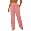 Pink Solid High Rise Trackpants