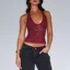 Wine Floral Lace Halter Crop Top