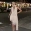 Off White Plunge Neck Draped Mini Dress