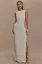 Beige Draped Backless Maxi Dress