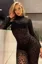 Black High Neck Leopard Print Jumpsuit