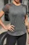 Grey Semisheer Crew Neck Tshirt