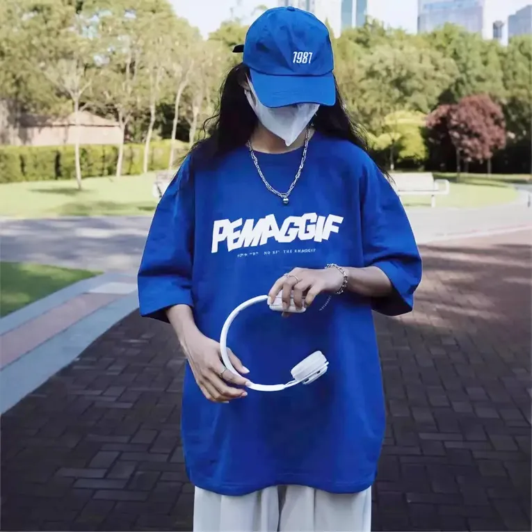 Oversized Blue Graphic Tshirt - Image 1