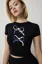 Black Graphic Crew Neck Tshirt