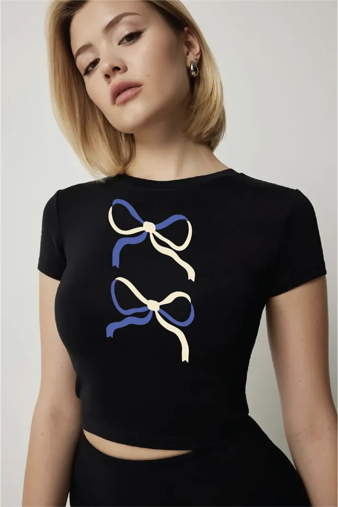 Black Graphic Crew Neck Tshirt - Image 1