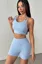 Light Blue Fitted Crop Coord Set