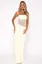 Off White Lace Insert Mermaid Maxi Dress