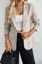 Light Grey Notched Collar Blazer