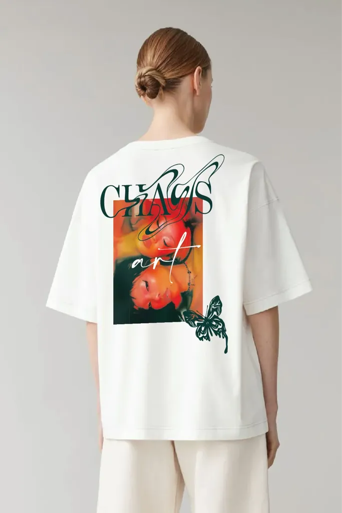 White Graphic Oversized Tshirt - Image 1