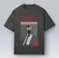 Dark Grey Graphic Oversized Tshirt
