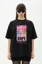 Black Graphic Crew Neck Oversized Tshirt