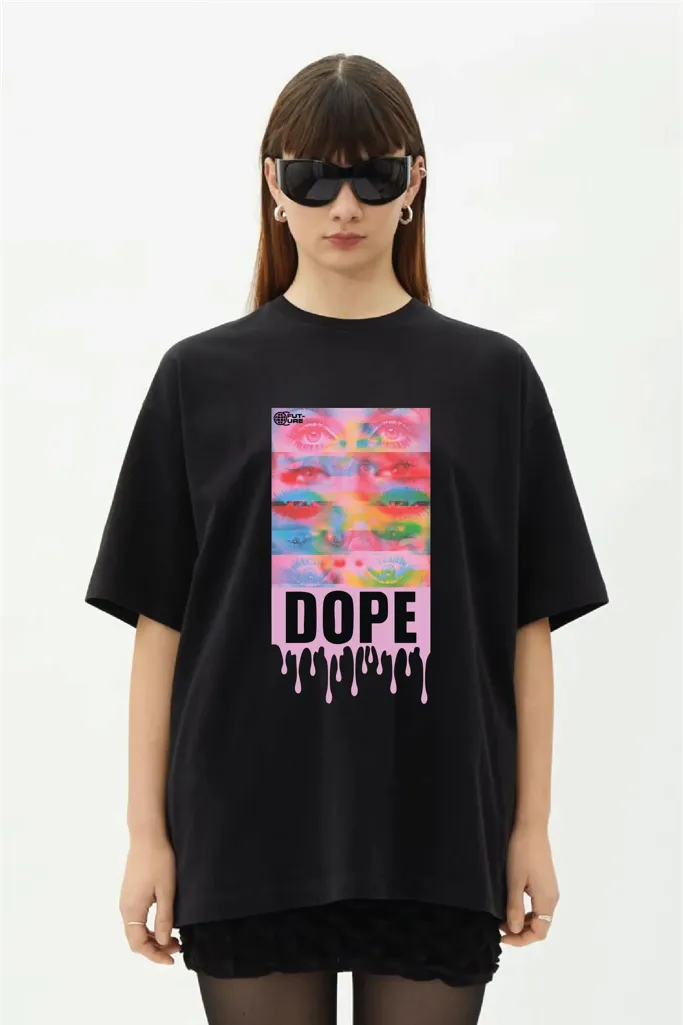 Black Graphic Crew Neck Oversized Tshirt - Image 1