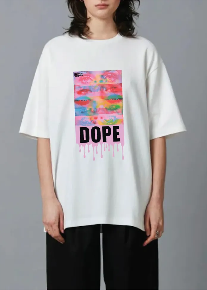 White Graphic Crew Neck Oversized Tshirt - Image 1