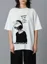 White Graphic Crew Neck Oversized Tshirt