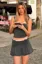 Grey Ruched Skater Skirt Coord Set