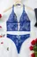 Royal Blue Jewel Lace Lingerie Set