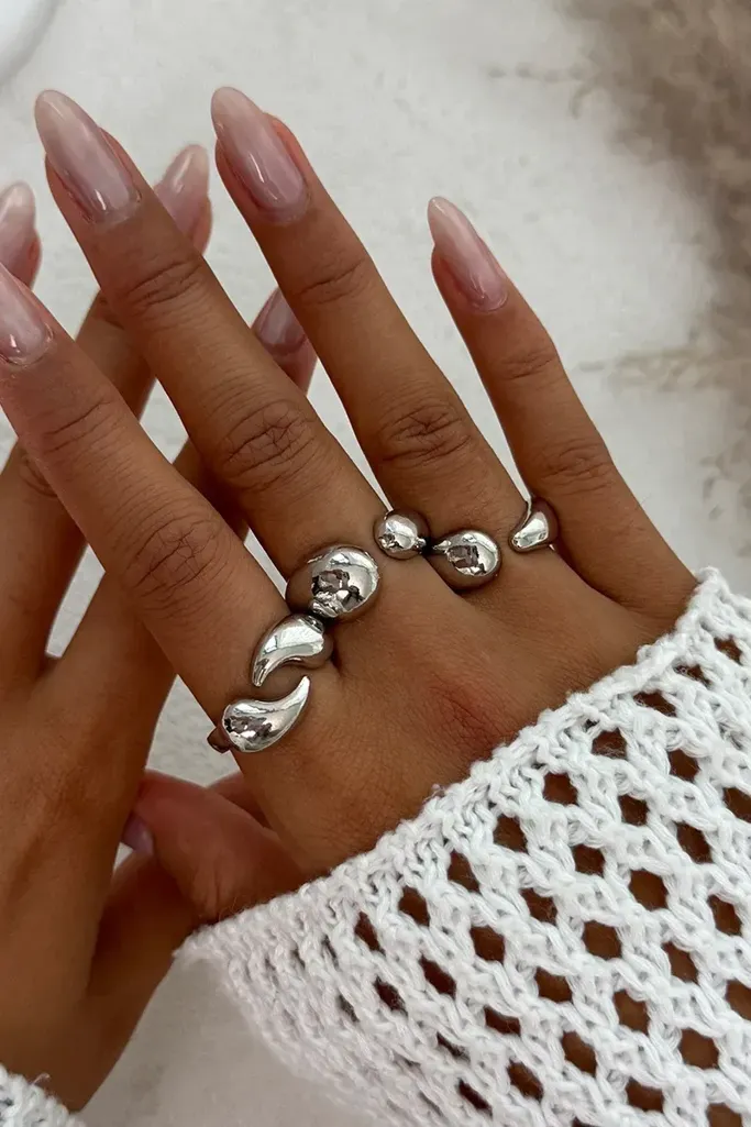 Radiant Gold Set Of Imitation Rings - Image 1