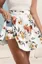 White Floral Skater Mini Skirt