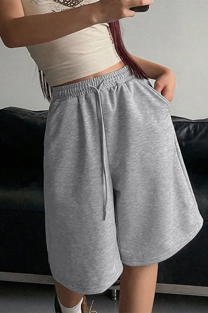 Grey Midrise Bermuda Shorts - Image 1