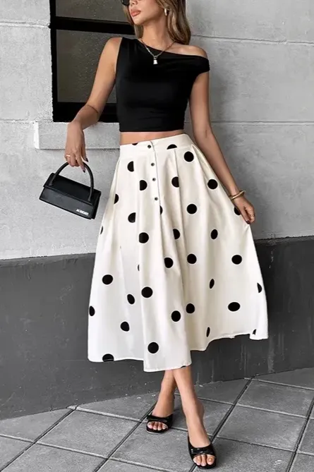 【BAON】Kyotoru Banding Dot Midi Skirt BAON】Kyotoru Banding Dot Midi Skirt il_340x270