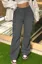 Dark Grey Mid Rise Cargo Jeans