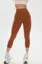 Brown Solid High Rise Leggings