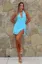 Blue Halter Neck Bodycon Mini Dress