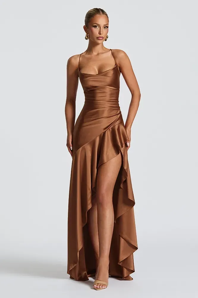Brown Sweetheart Maxi Dress - Image 1