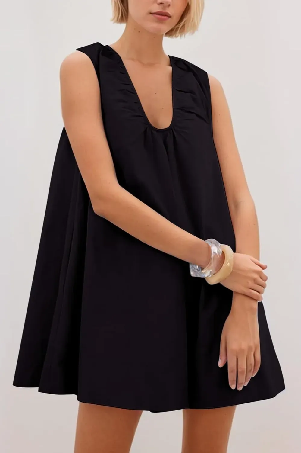 Black Relaxed Aline Dress
