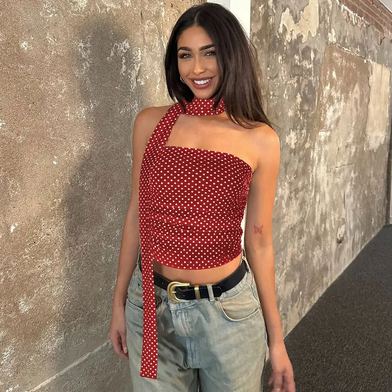 Red Polka Dot Tube Top