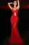 Red Ruched Mermaid Maxi Dress
