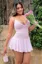 Light Pink Sweetheart Ruched Mini Dress