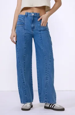 エムエメ V-line waist ribbon flared denim mmeeme V-line waist ribbon flared denim Mmeeme V-line Waist