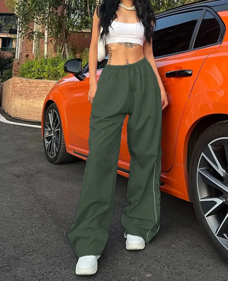 Drawstring Casual Trousers - Image 1