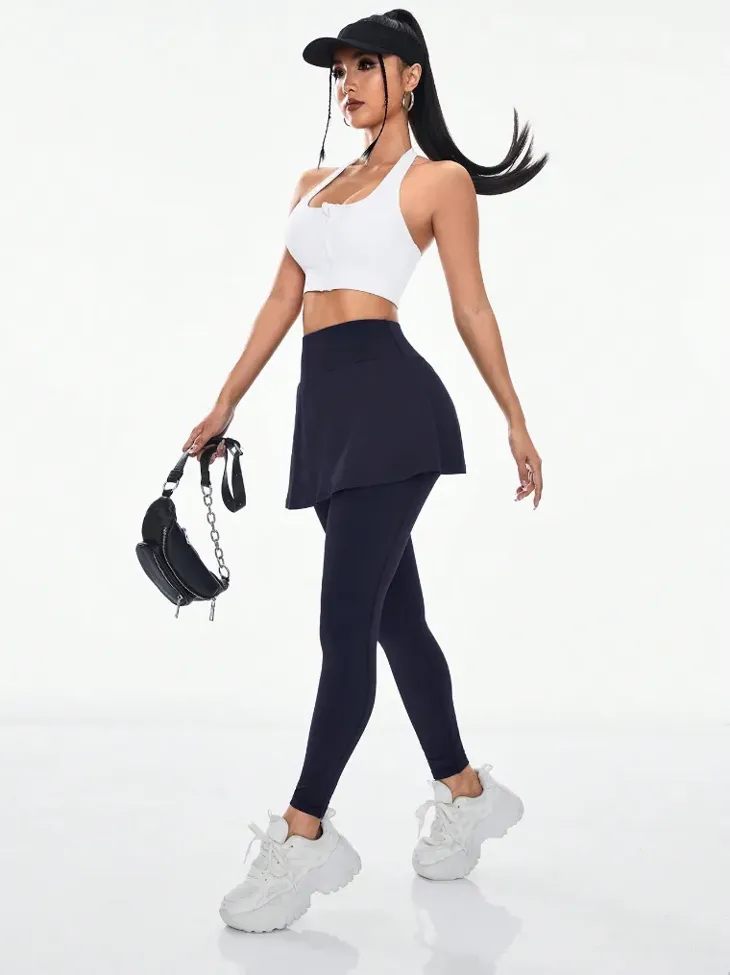 Builtin Skirt Gym Leggings - Image 1
