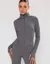Grey High Neck Fitted Jacket