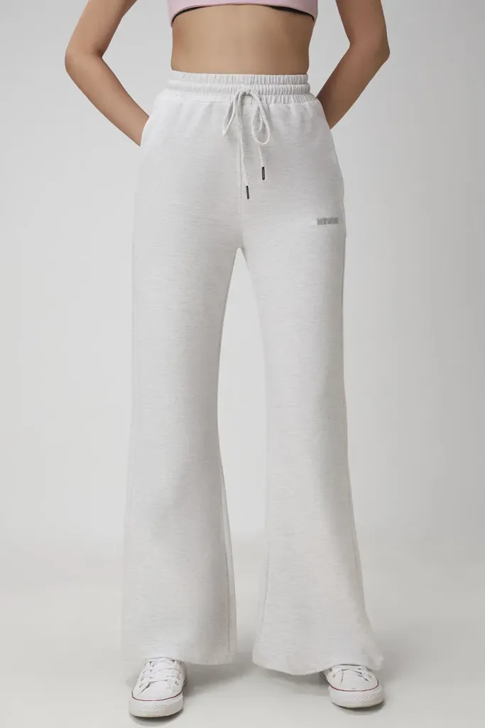 Light Grey Solid Sweatpants - Image 1