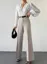 Highrise Grey Wideleg Pants
