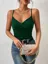 Dark Green Ruched Cami Top