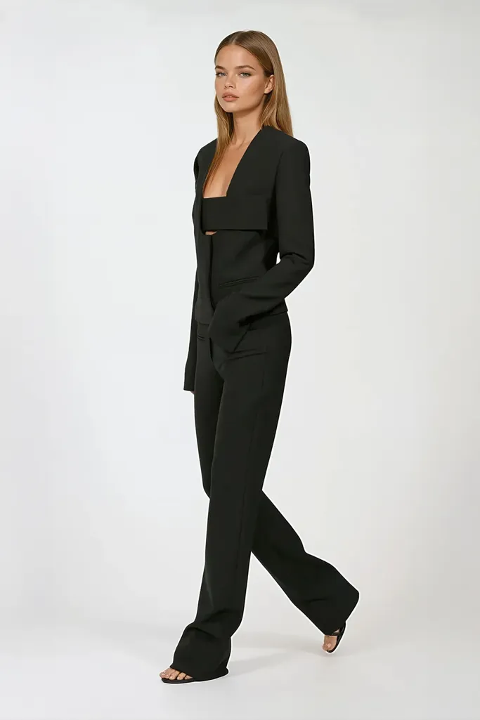 Black Bootcut Formal Trouser - Image 1