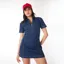 Blue Solid Denim Mini Dress