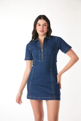 newman denim mini dress Reformation Newman Denim Mini Dress - Amani