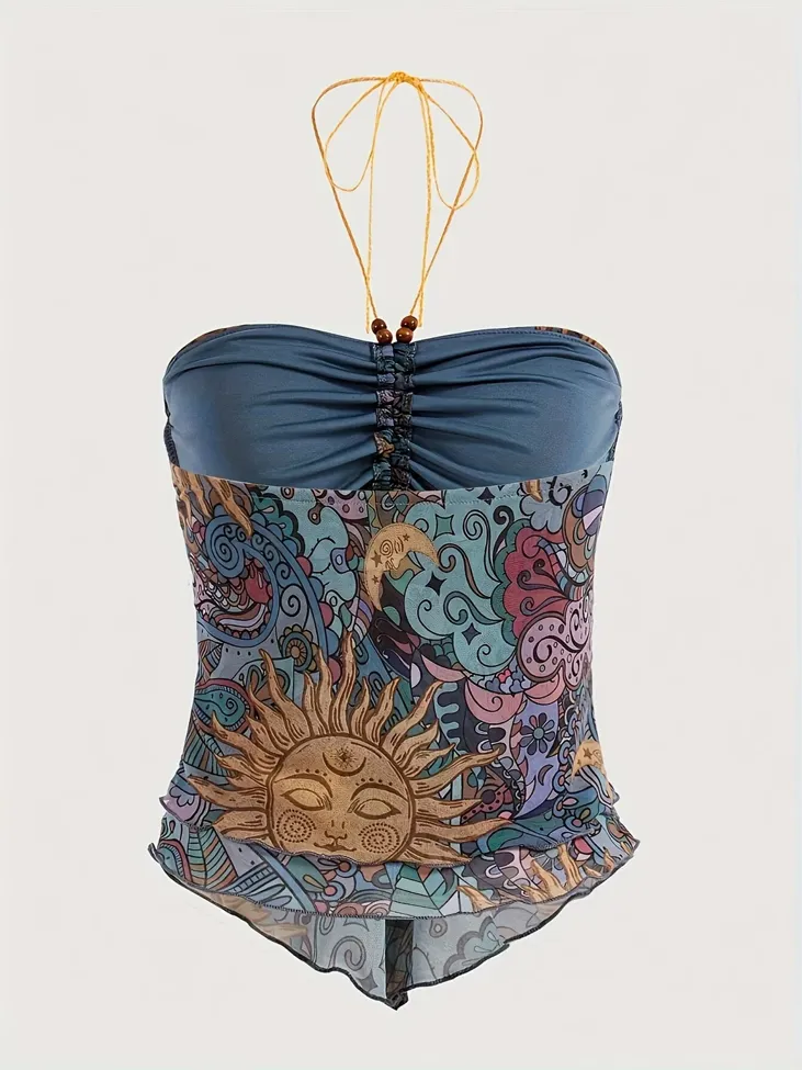 Open Yy】 LAYERED HALTER NECK JERSEY DRESS 2色 Multi-Colored