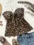 Brown Leopard Print Peplum Top