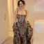 Leopard Print Sweetheart Midi Dress