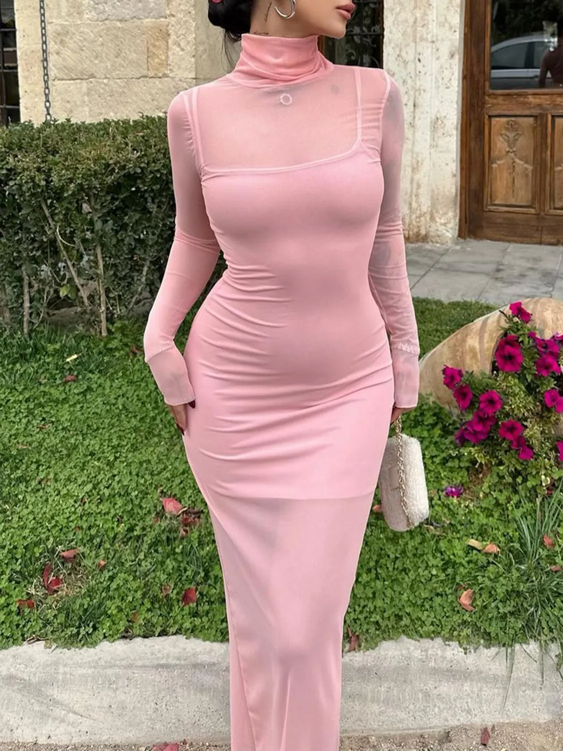 ❗️9/7まで❗️mame High Neck Dress ❗️9/7まで❗️mame High Neck Dress Ginghamcheck DRESS